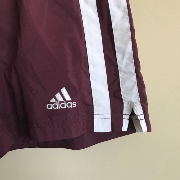 adidas Pants - Adidas | Vintage Wine & White Gym Shorts